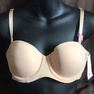 Cacique LL Lightly Lined Multi-Way Strapless Bra 34B 36A NWT
